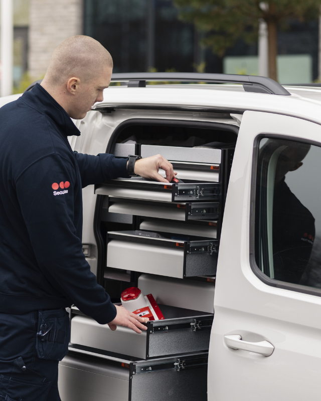 Pracovník fyzické ostrahy společnosti Securitas