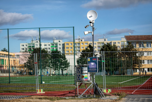 Kamerový systém na venkovním sportovišti