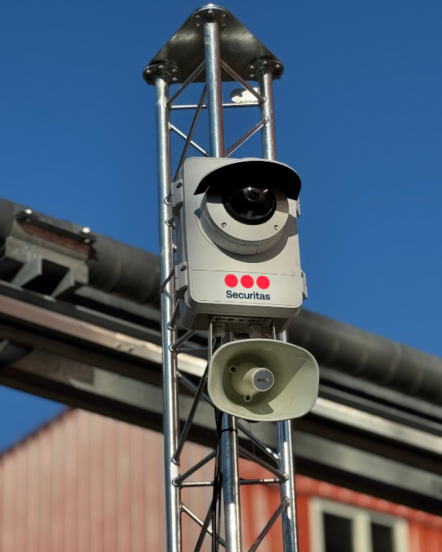 Mobilní kamerový systém, kamerová věž, na parkovišti, napájení na methanol